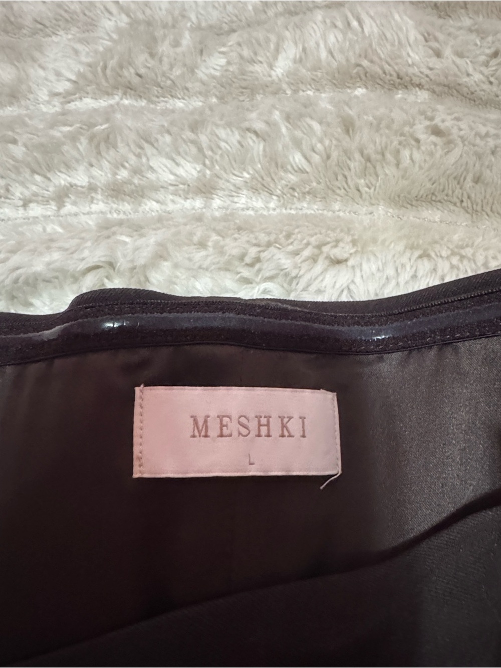 Meshki Stacie Pleated Halter Dress in Cacoa - Picture 2 of 13